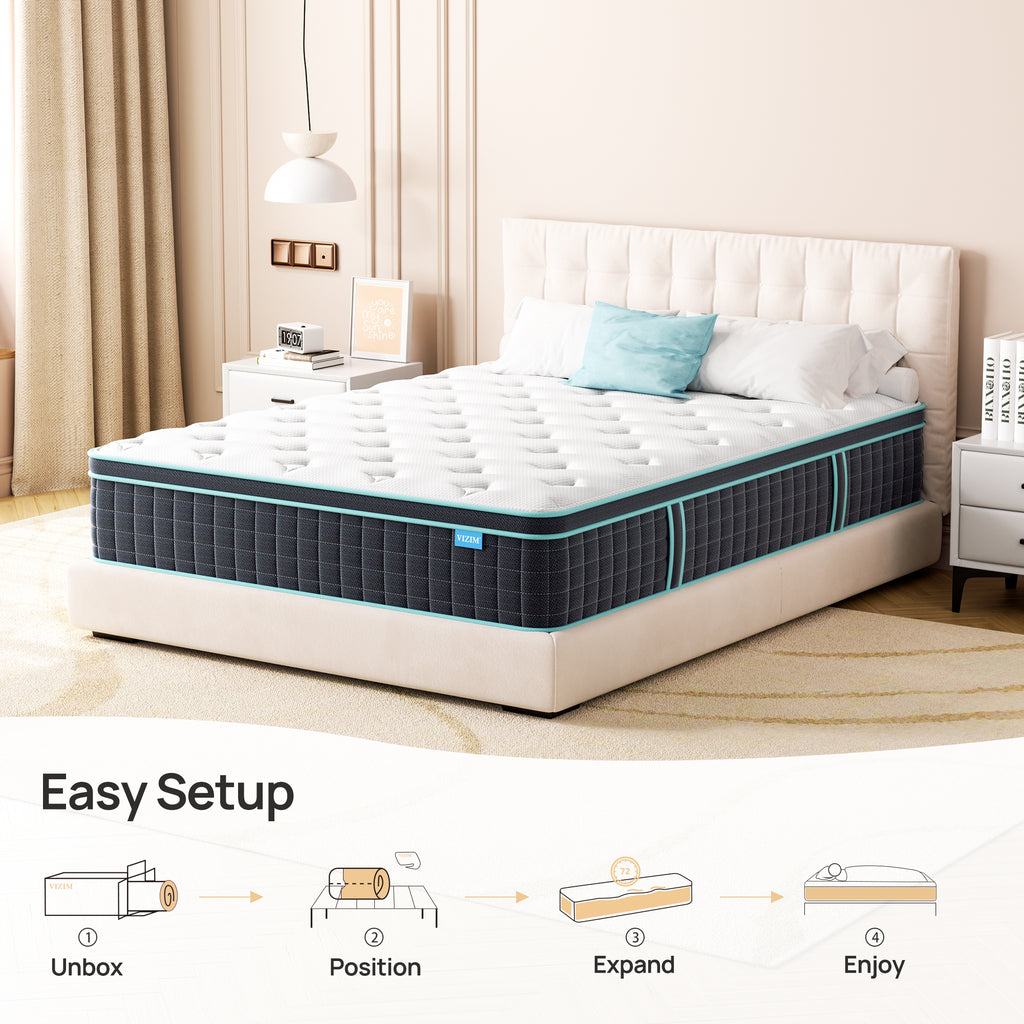 10 Inch Hybrid Mattress for Pressure Relief & Motion Isolation, Full