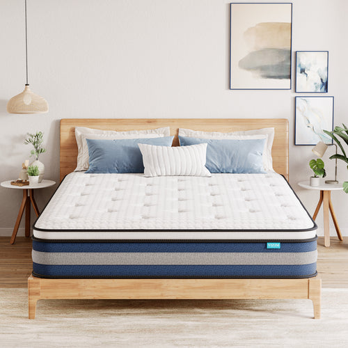 King Mattress, 10 Inch Hybrid Mattress with Individual Pocket Springs,Medium Firm