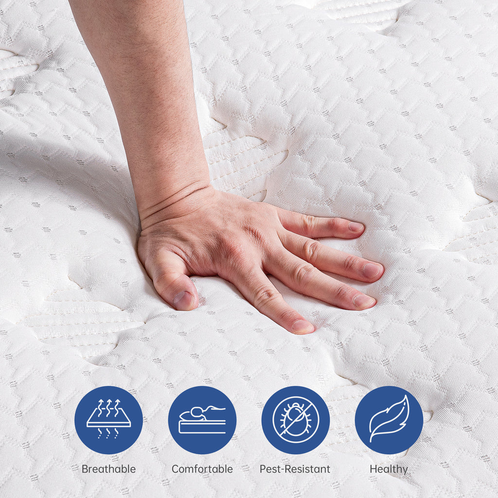 King Mattress, 10 Inch Hybrid Mattress with Individual Pocket Springs,Medium Firm
